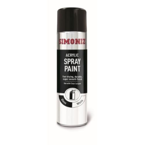 Holts SIMONIZ GLOSS WHITE 500ml Spray Paint HOLSIMP18D - SIMP18D_Simoniz Spray Paint Gloss White 500ml.jpg
